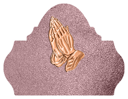 DARAY L 516 CP SH OR Copper Praying Hands Shimmer Orchid Background